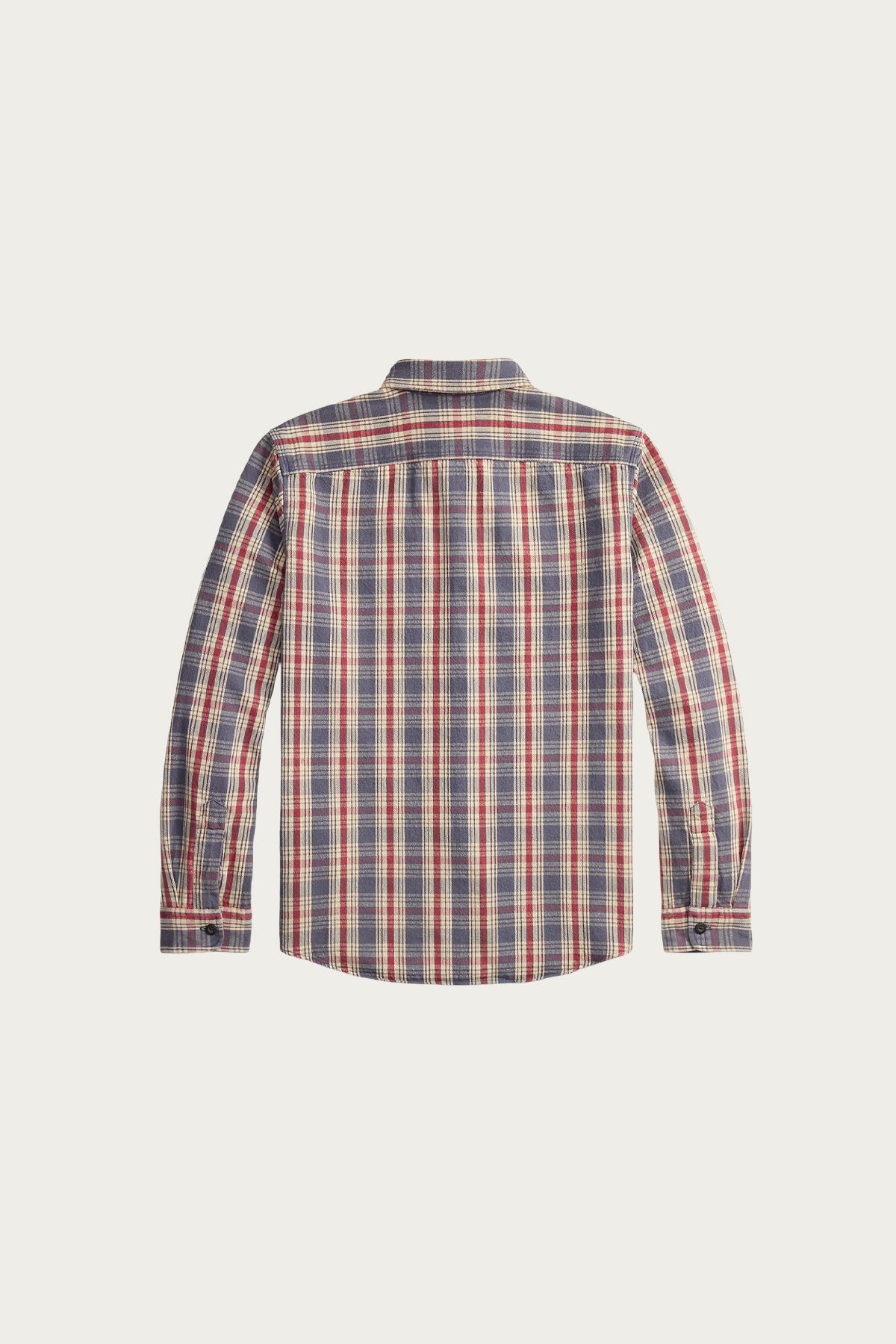 RRL - Plaid Twill Workshirt - Blue/Cream/Red - Canoe Club