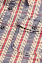 RRL - Plaid Twill Workshirt - Blue/Cream/Red - Canoe Club