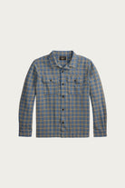 RRL - Plaid Twill Workshirt - Blue/Grey - Canoe Club