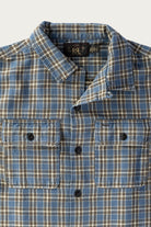 RRL - Plaid Twill Workshirt - Blue/Grey - Canoe Club