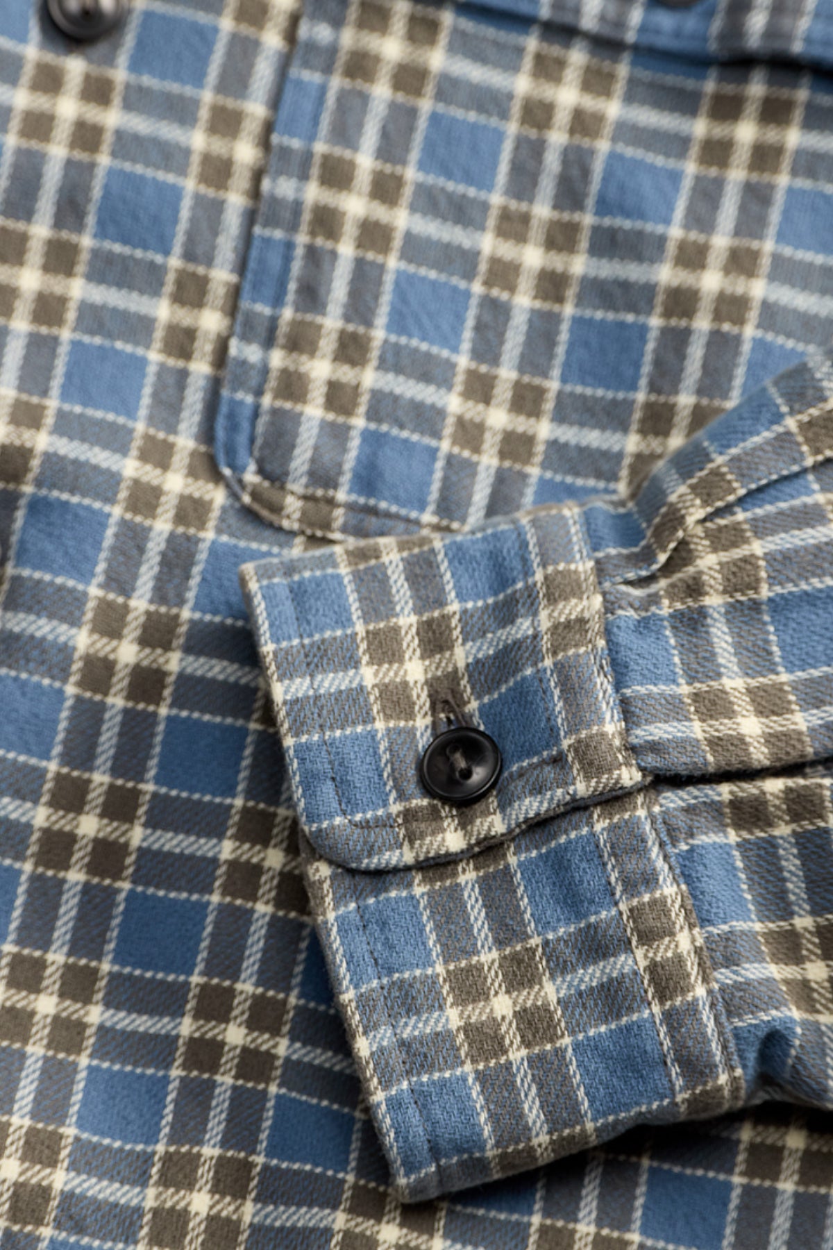 RRL - Plaid Twill Workshirt - Blue/Grey - Canoe Club