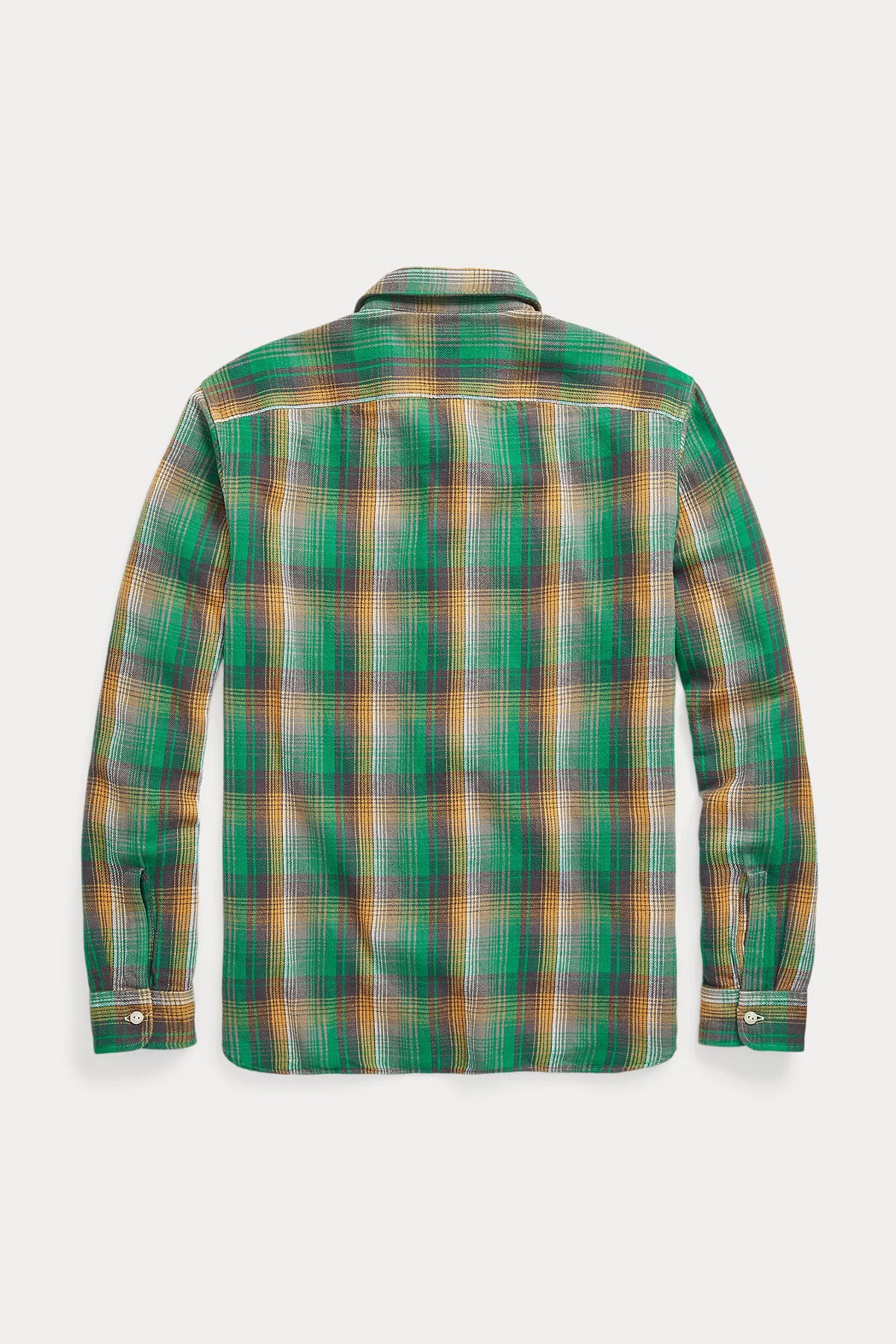 RRL - Plaid Twill Workshirt - Green/Yellow - Canoe Club