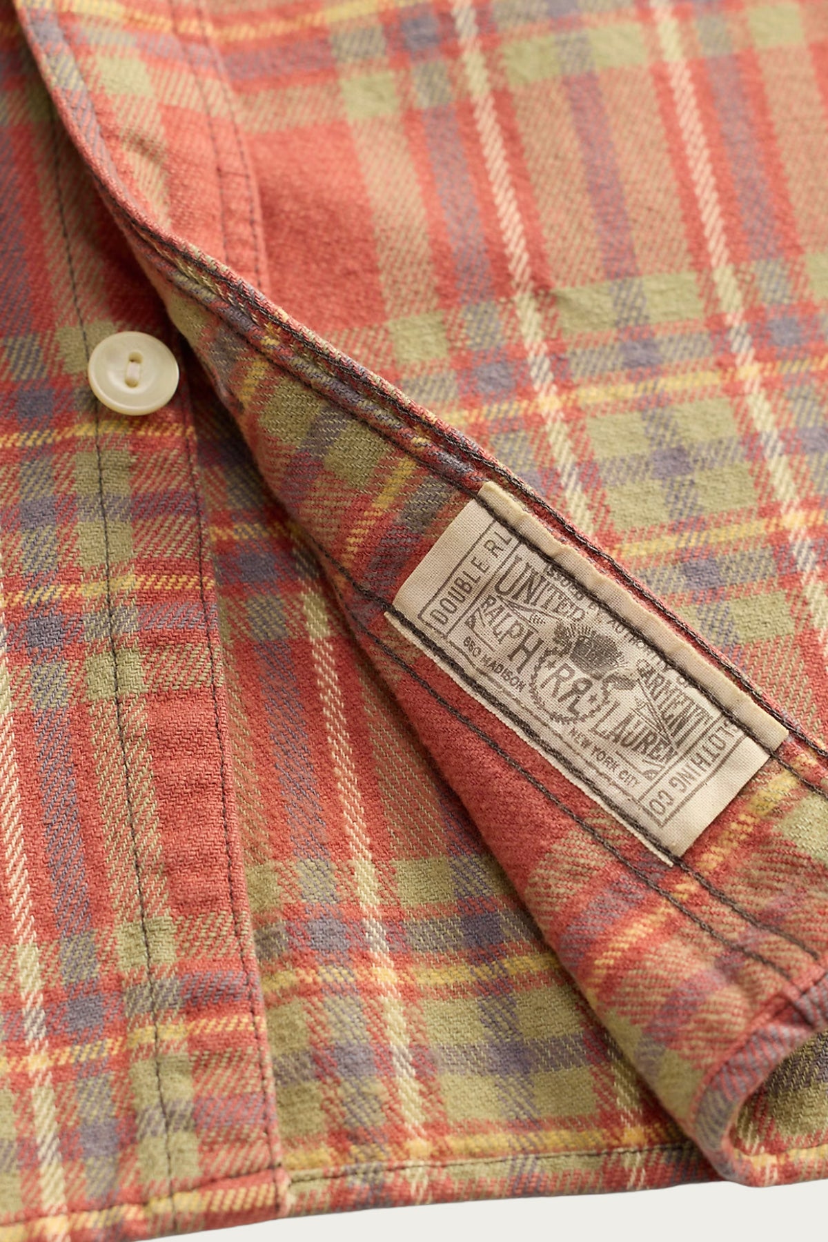 RRL - Plaid Twill Workshirt - Red/Blue/Green - Canoe Club