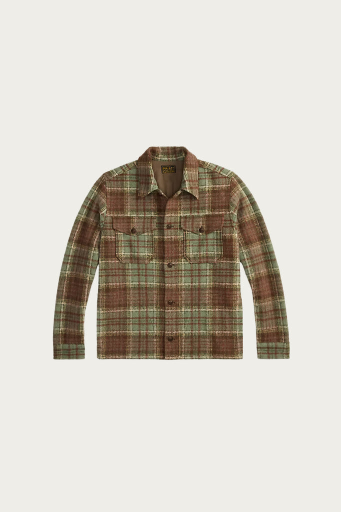RRL - Plaid Wool-Blend Workshirt - Green/Multi - Canoe Club