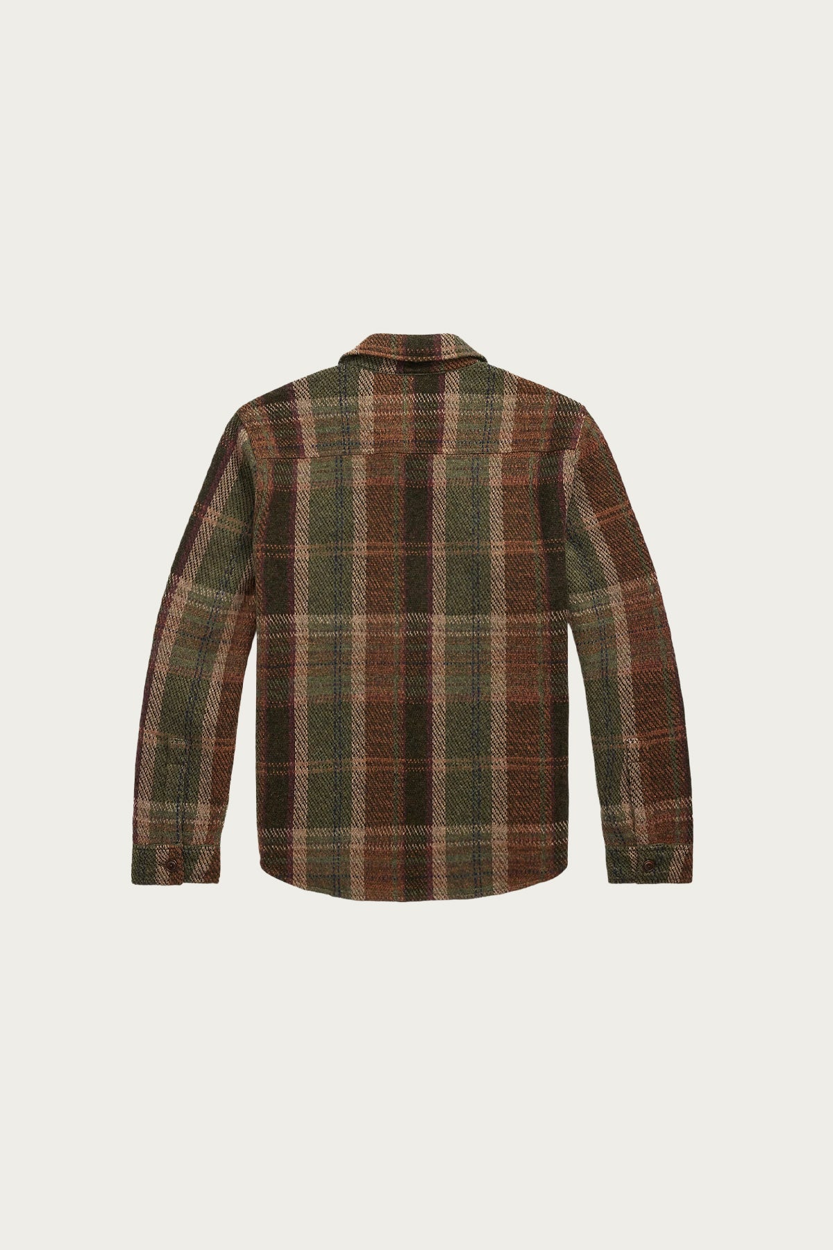 RRL - Plaid Wool-Cashmere Workshirt Sweater - Olive Multi - Canoe Club