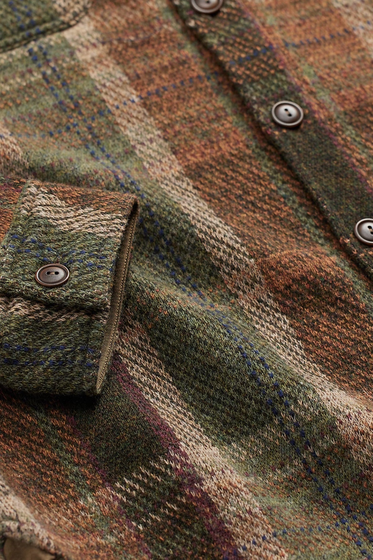 RRL - Plaid Wool-Cashmere Workshirt Sweater - Olive Multi - Canoe Club