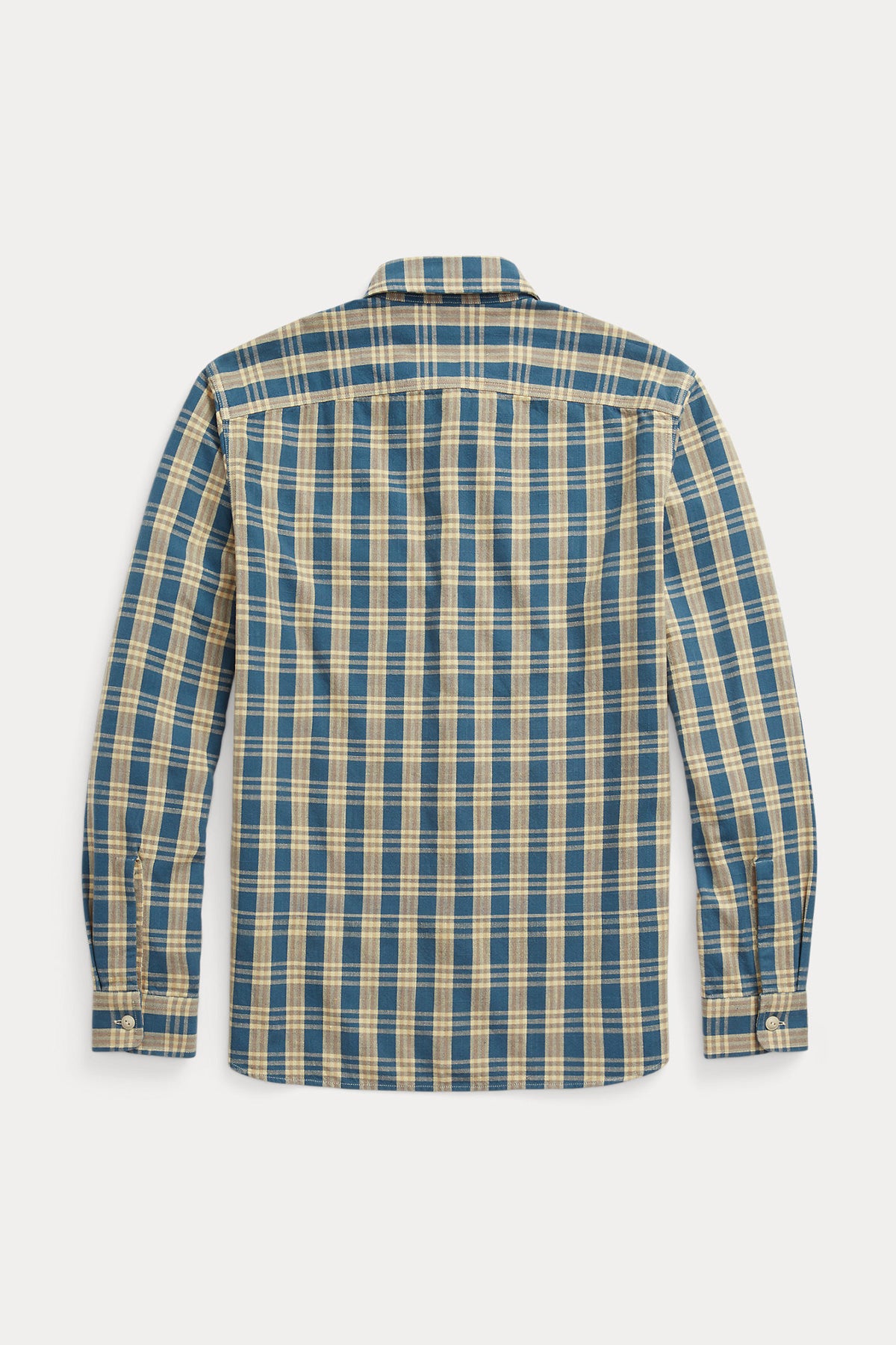 RRL - Plaid Woven Workshirt - Blue/Yellow - Canoe Club