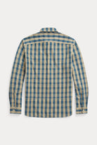 RRL - Plaid Woven Workshirt - Blue/Yellow - Canoe Club