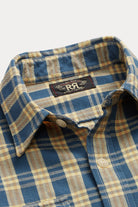 RRL - Plaid Woven Workshirt - Blue/Yellow - Canoe Club