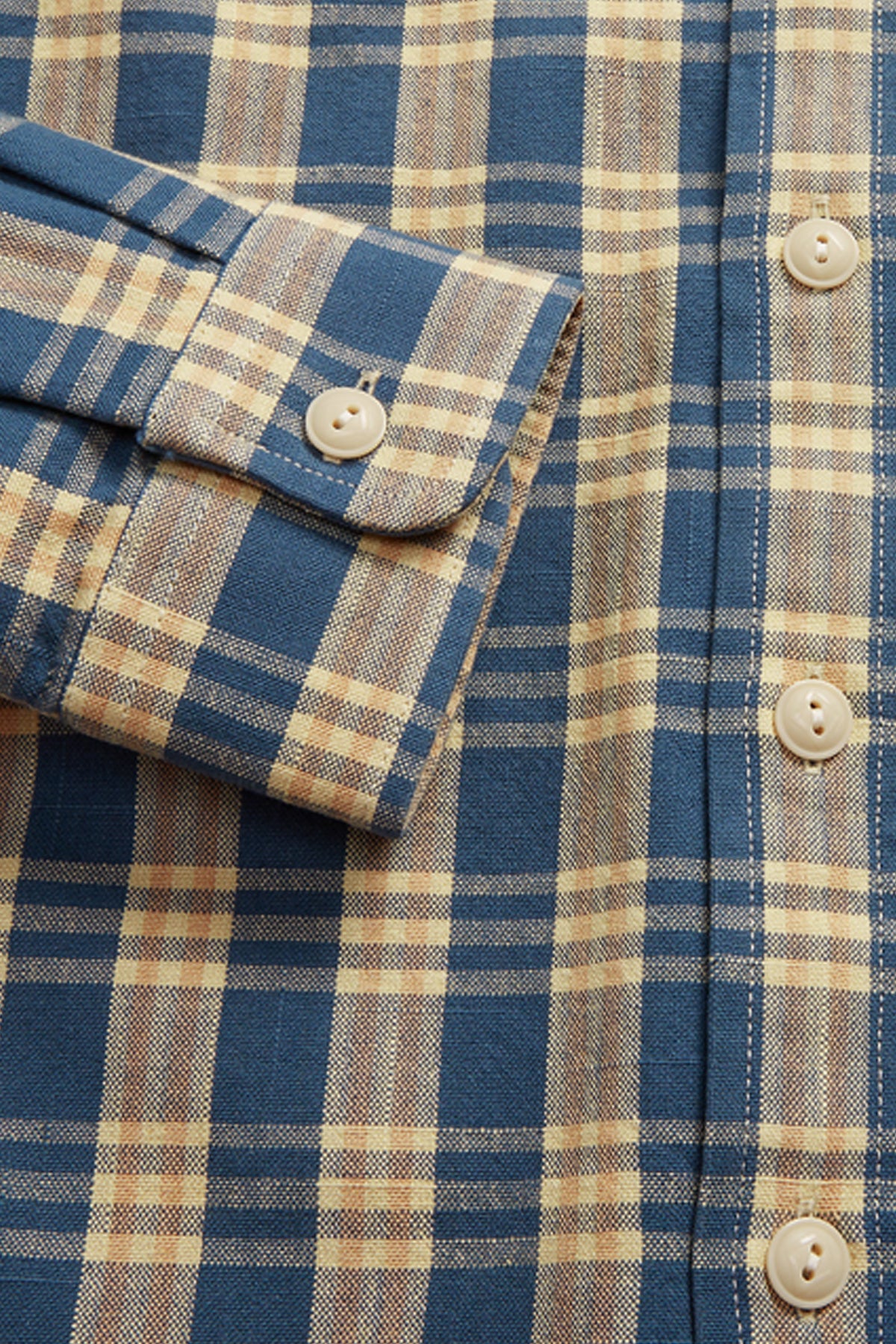 RRL - Plaid Woven Workshirt - Blue/Yellow - Canoe Club