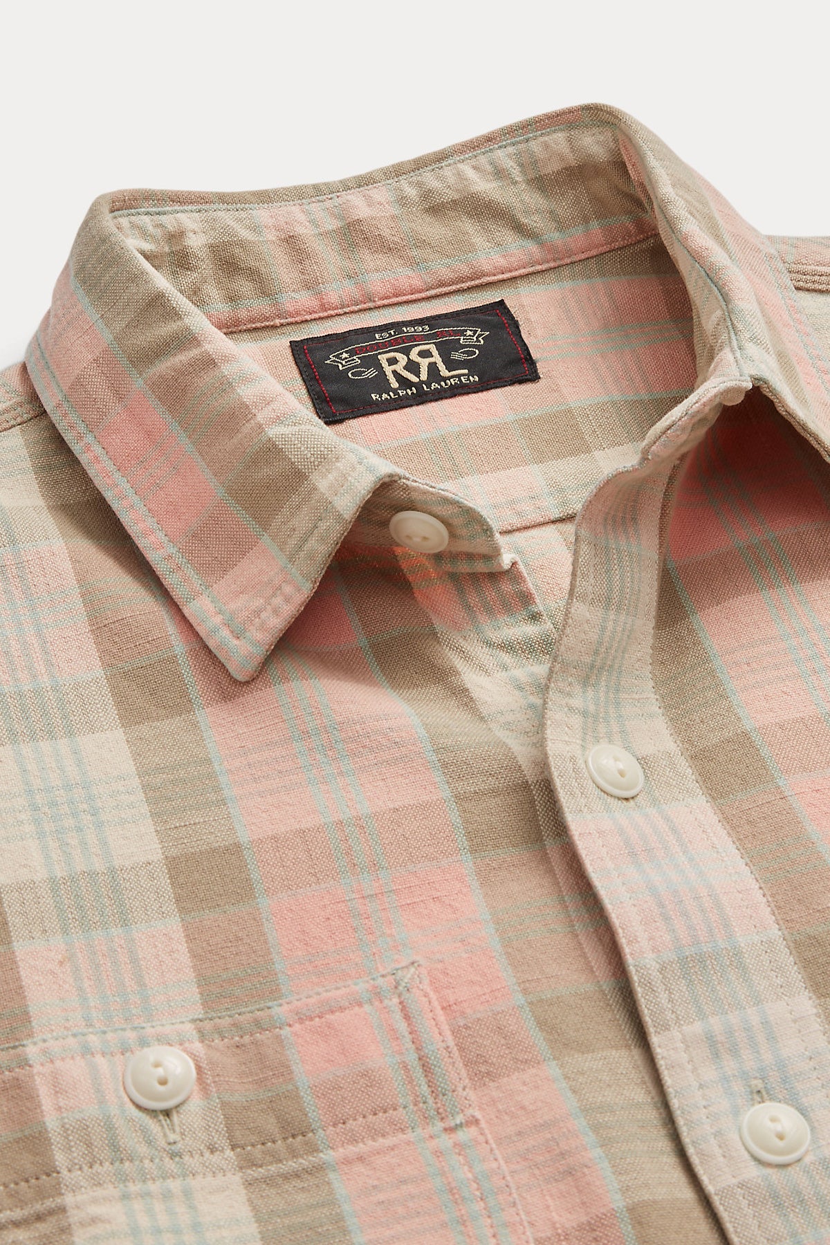 RRL - Plaid Woven Workshirt - Pink/Multi - Canoe Club