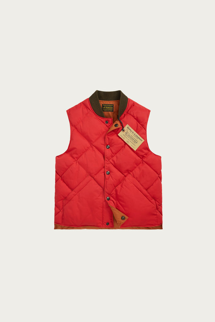 RRL - Quilted Vest - Vintage Orange - Canoe Club