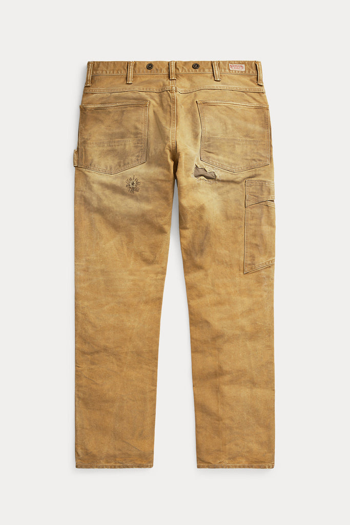 RRL - Repaired Canvas Carpenter Pant - Brown Repaired - Canoe Club