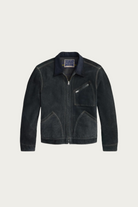 RRL - Roughout Suede Zip Jacket - Indigo Blue - Canoe Club