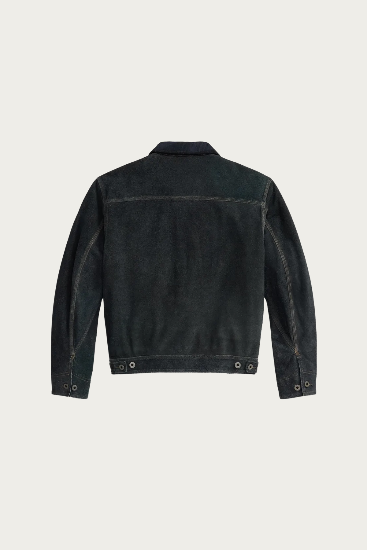 RRL - Roughout Suede Zip Jacket - Indigo Blue - Canoe Club
