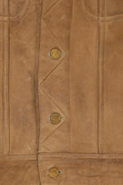 RRL - Shearling Lined Suede Trucker Jacket - Khaki - Canoe Club