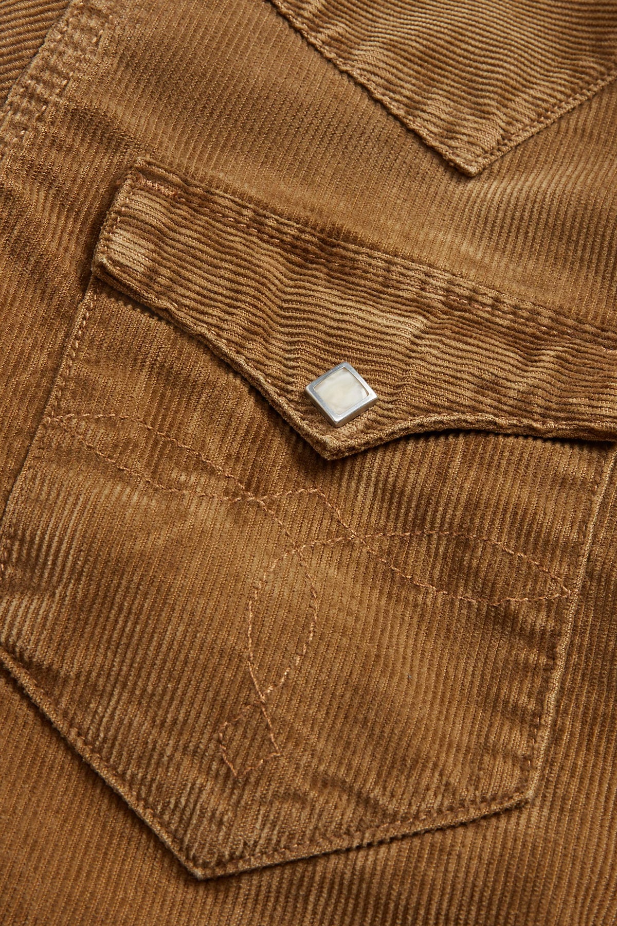 RRL - Slim Fit Corduroy Western Shirt - Tan - Canoe Club