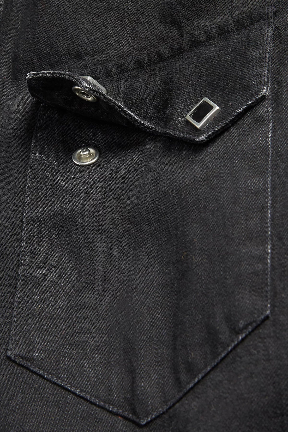 RRL - Slim Fit Denim Western Shirt - Black - Canoe Club