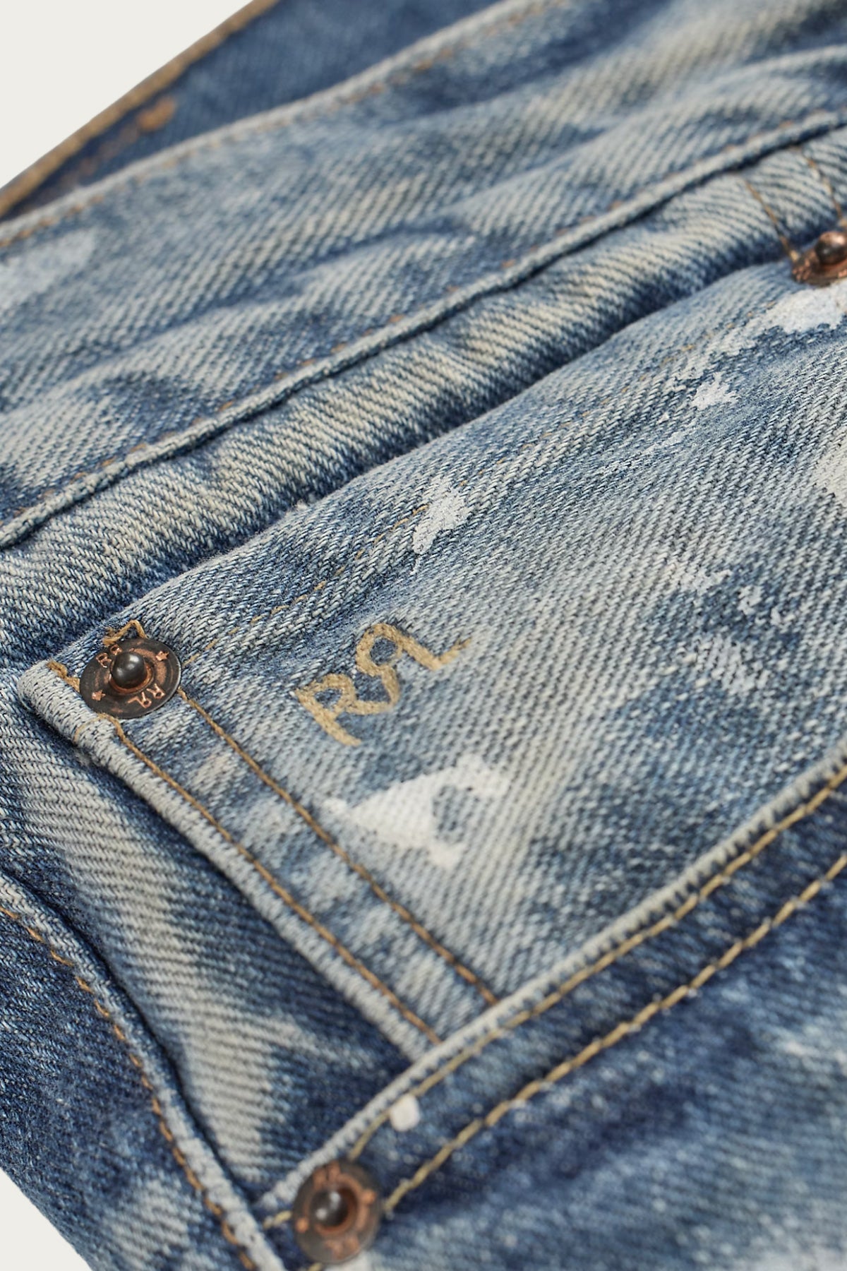 RRL - Straight Fit Fenimore Distressed Jean - Fenimore Wash - Canoe Club