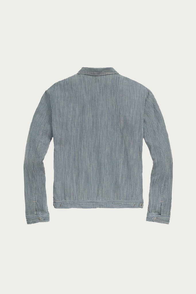 RRL - Striped Cotton Linen Jacket - Indigo - Canoe Club