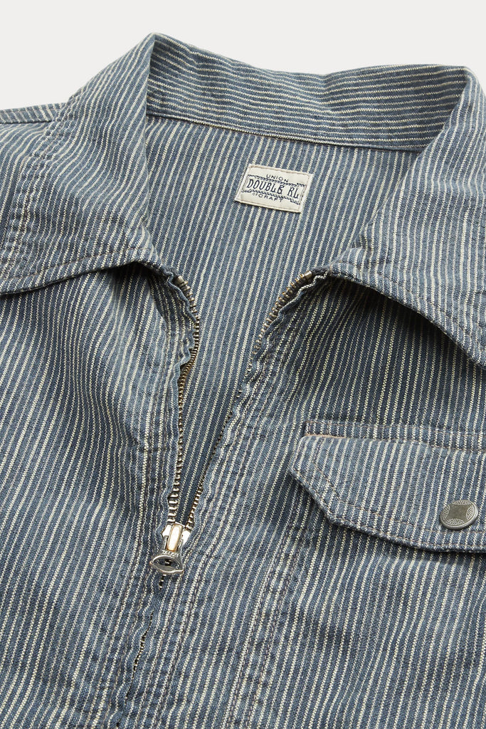 RRL - Striped Cotton Linen Jacket - Indigo - Canoe Club