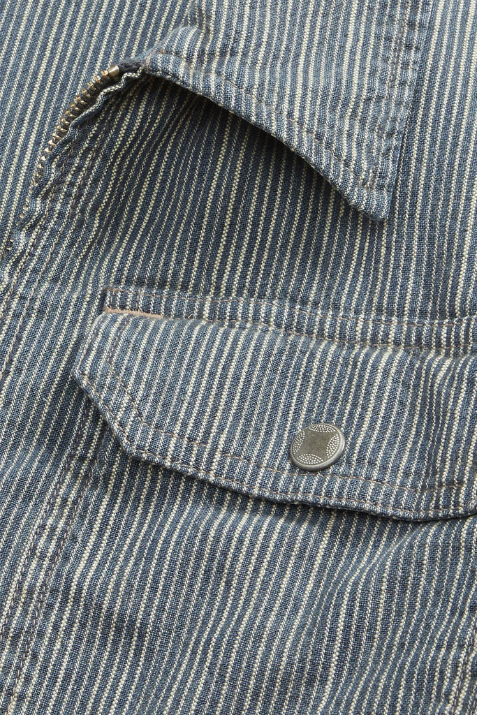 RRL - Striped Cotton Linen Jacket - Indigo - Canoe Club