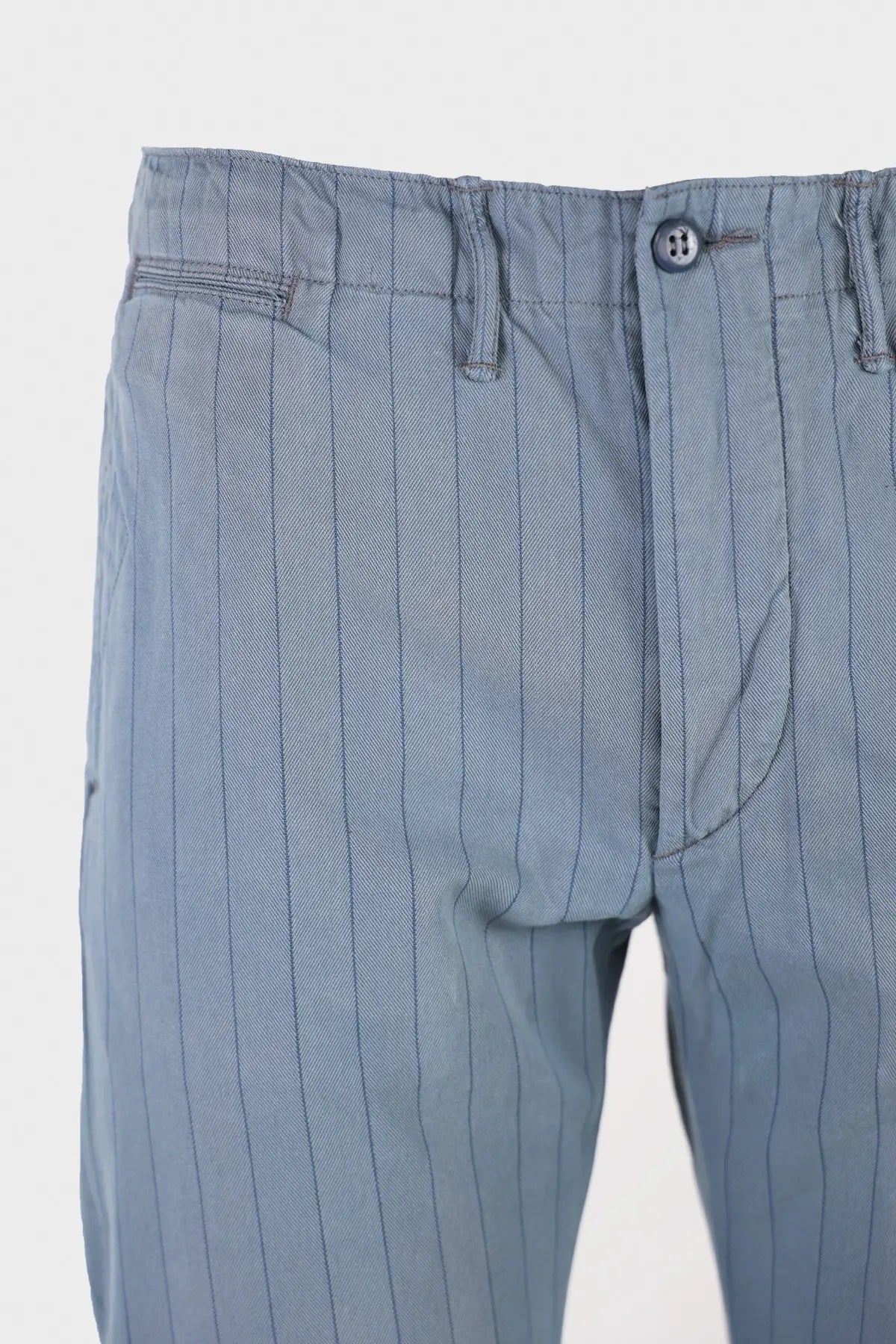 RRL - Striped Herringbone Officer's Pants - Faded Navy - Canoe Club