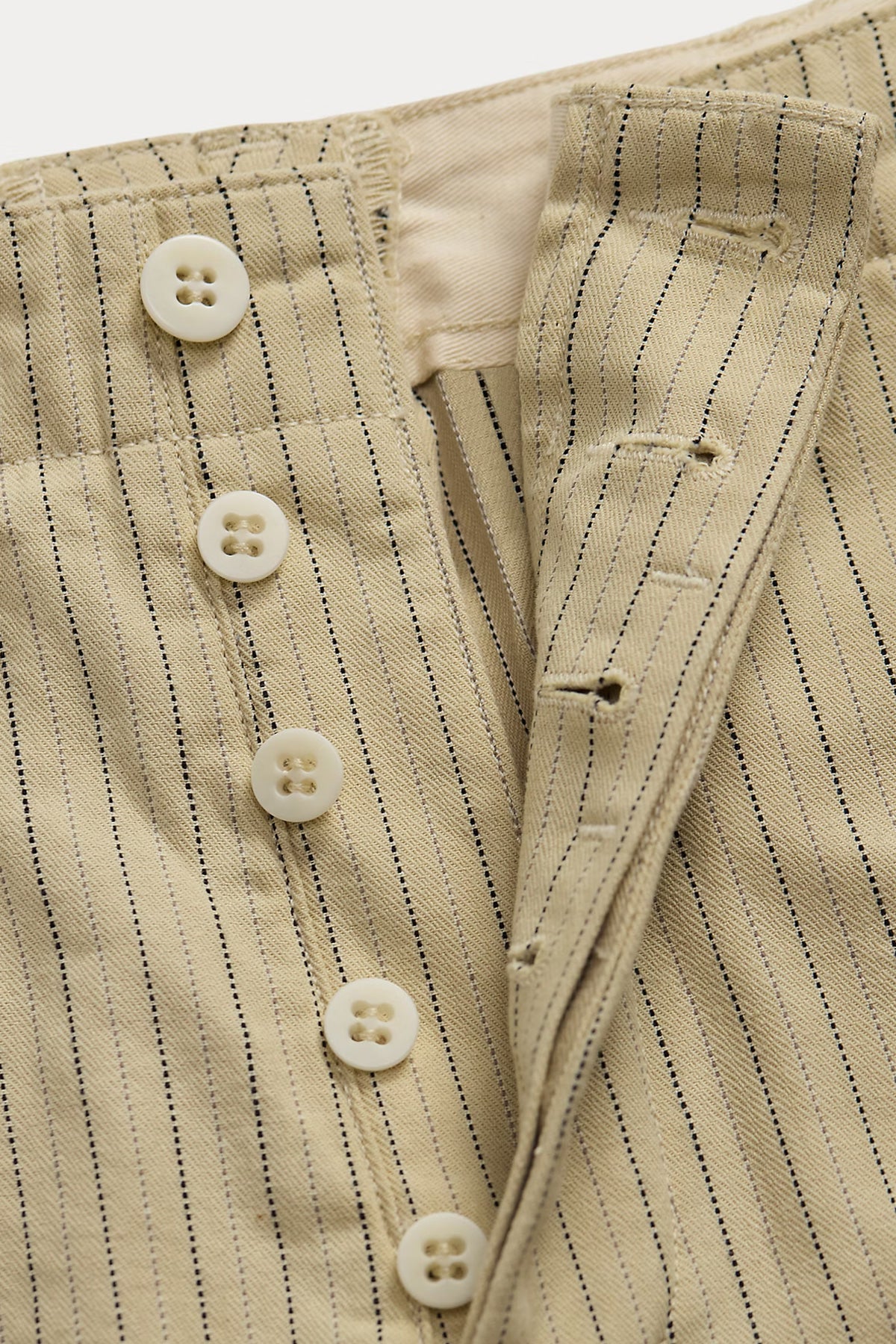 RRL - Striped Twill Officer's Pant - Cream/Multi Stripe - Canoe Club