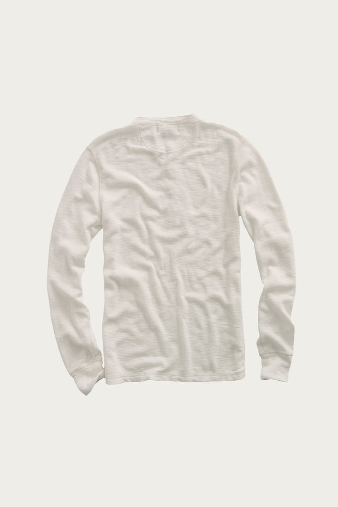 RRL - Waffle-Knit Henley Shirt - White - Canoe Club