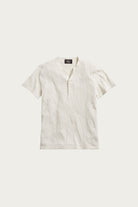 RRL - Waffle Knit Shortsleeve Henley Shirt - Paper White - Canoe Club