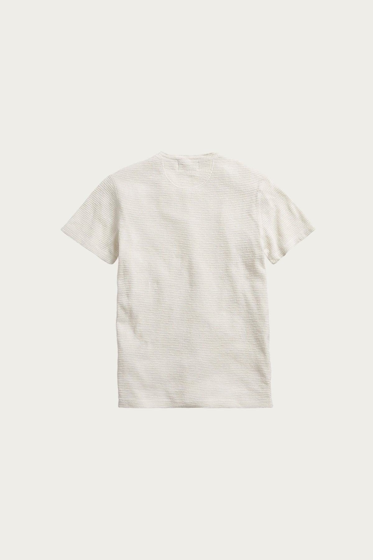 RRL - Waffle Knit Shortsleeve Henley Shirt - Paper White - Canoe Club