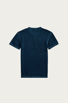 RRL - Waffle Knit Shortsleeve Henley Shirt - Rinsed Blue Indigo - Canoe Club