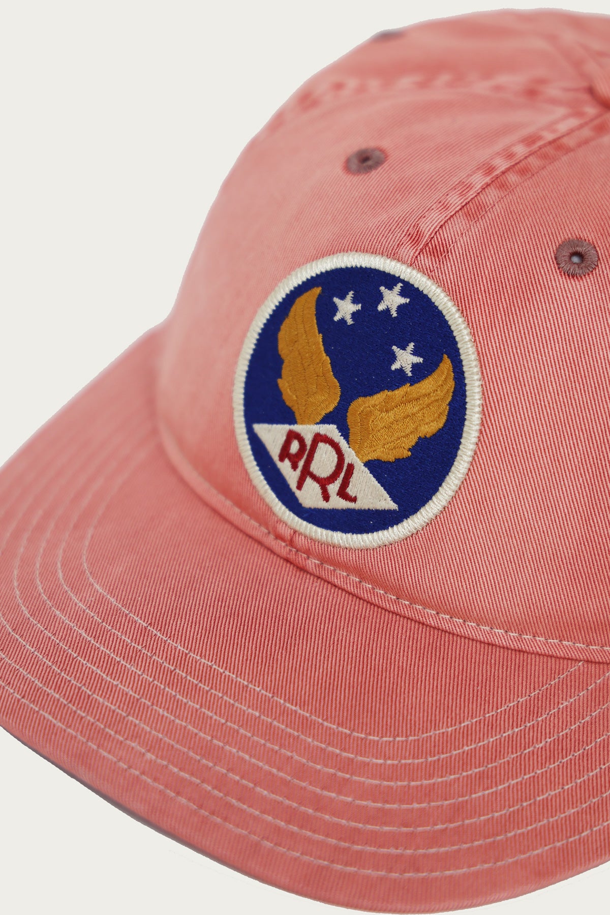 RRL - Winged-Logo Twill Ball Cap - Faded Red - Canoe Club
