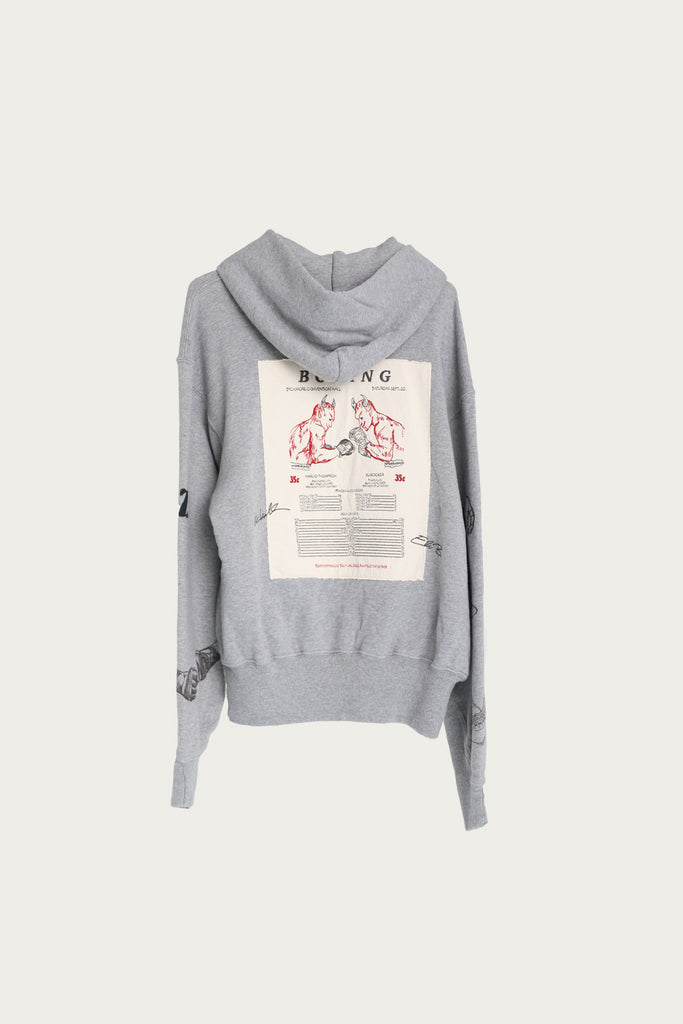 Samuel Zelig - Boxing Hoodie - Heather Grey - Canoe Club