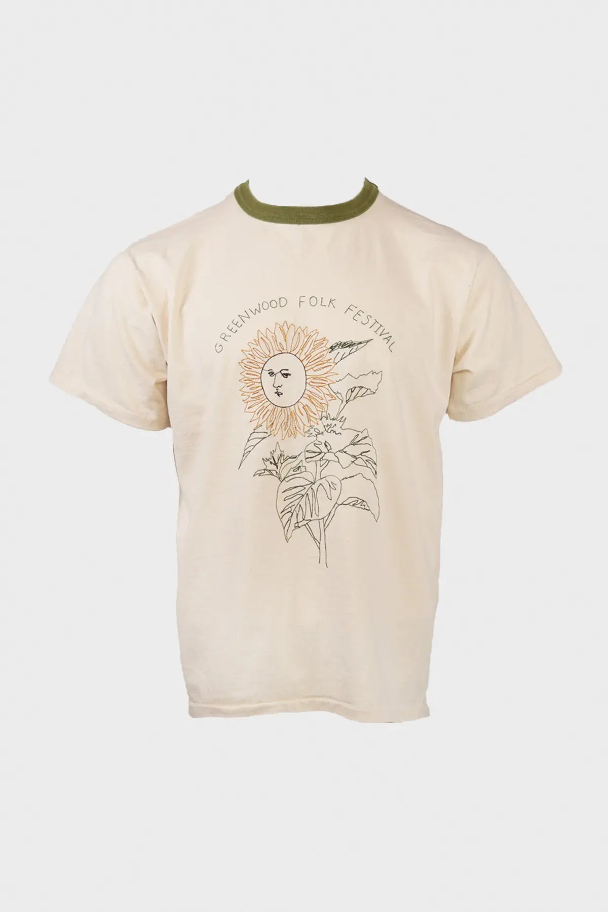 Samuel Zelig - Greenwood Tee - Natural/Green - Canoe Club