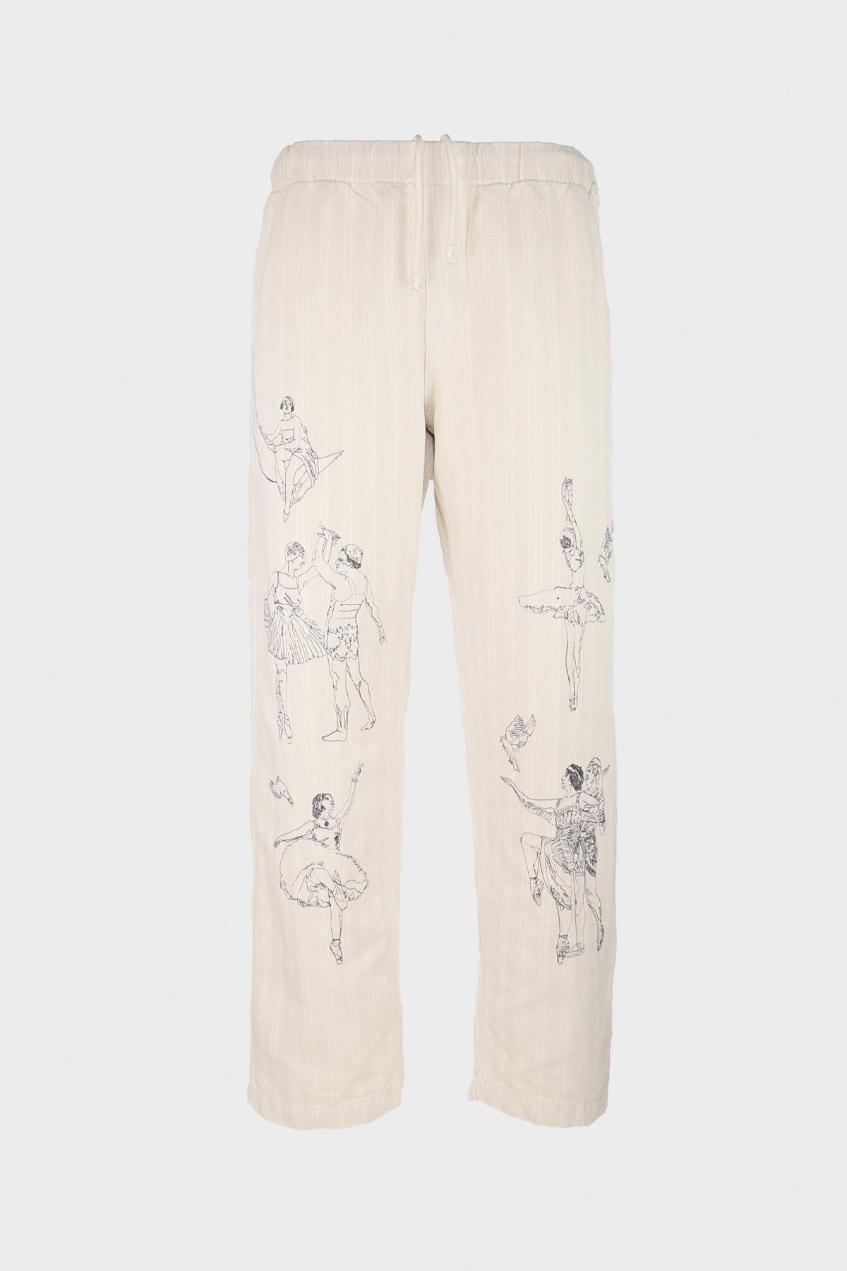 Samuel Zelig - Ticking Stripe Pant - Ballet Embroidery - Canoe Club