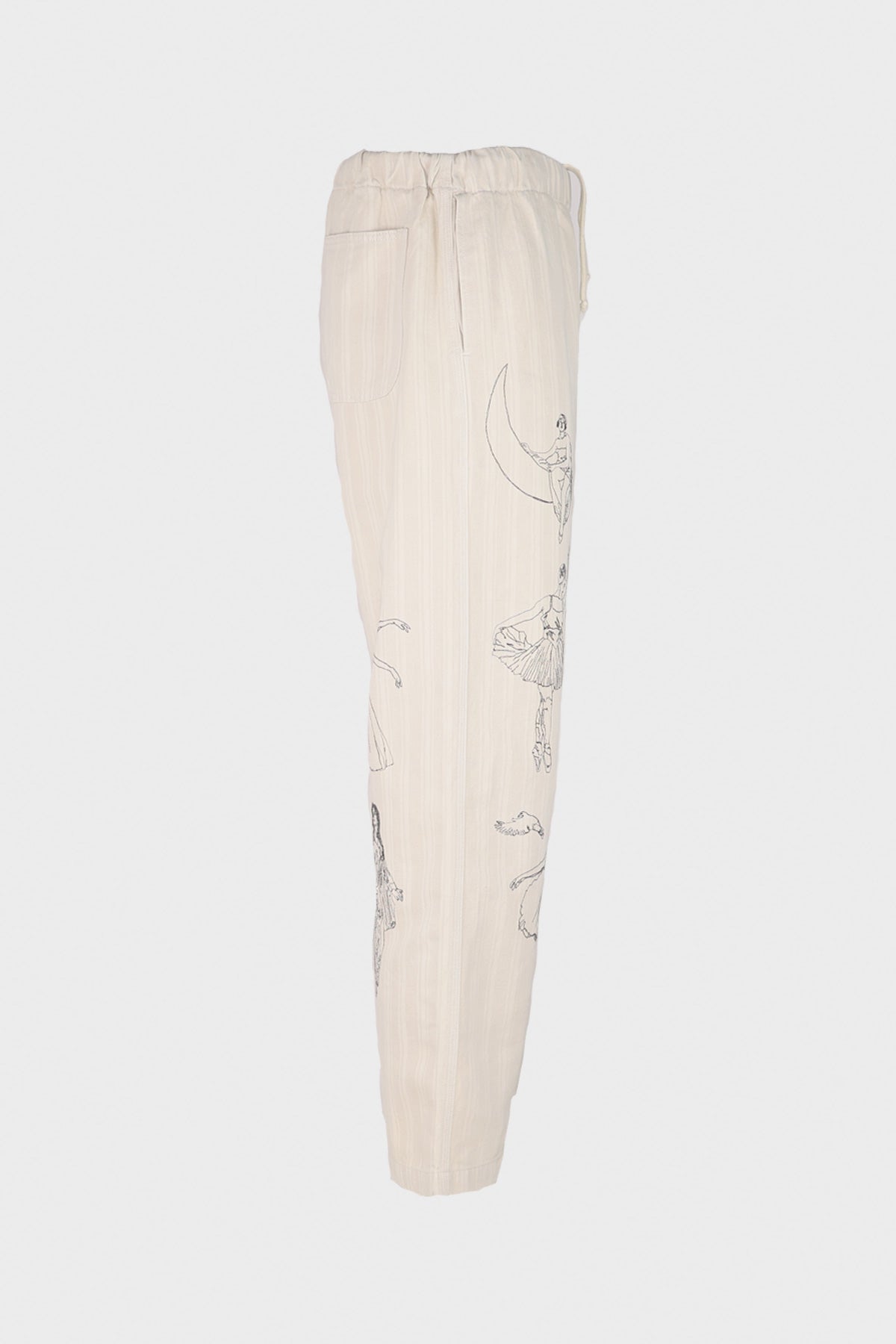 Samuel Zelig - Ticking Stripe Pant - Ballet Embroidery - Canoe Club