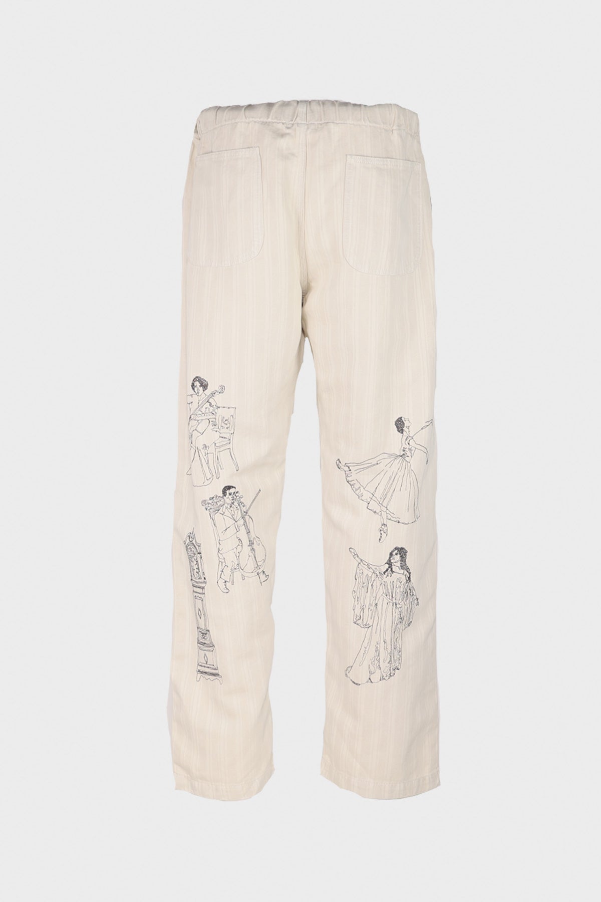 Samuel Zelig - Ticking Stripe Pant - Ballet Embroidery - Canoe Club