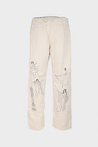 Samuel Zelig - Ticking Stripe Pant - Ballet Embroidery - Canoe Club
