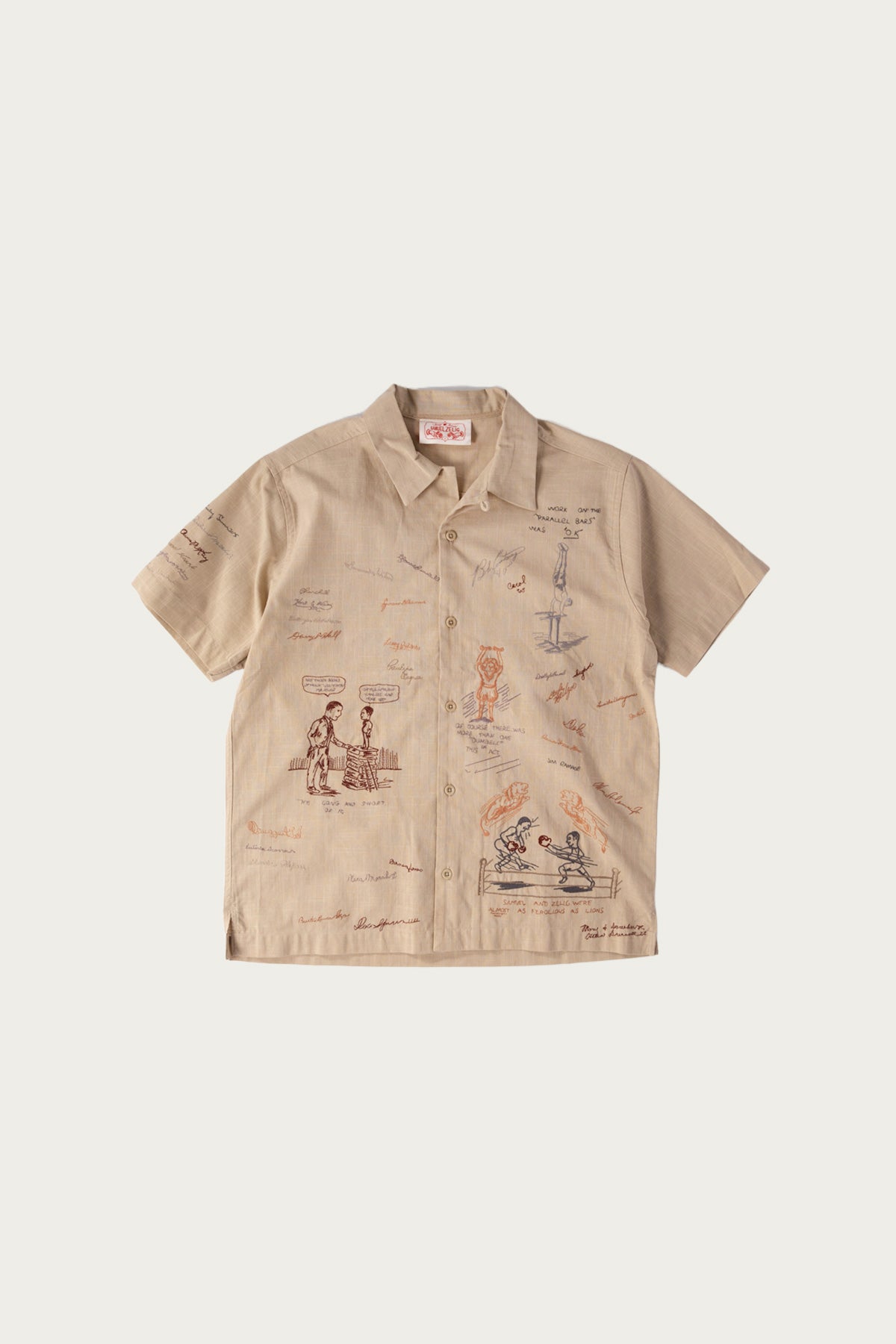 Samuel Zelig - Yearbook Camp Shirt - Khaki/Grey - Canoe Club