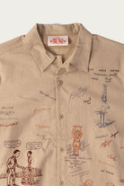 Samuel Zelig - Yearbook Camp Shirt - Khaki/Grey - Canoe Club