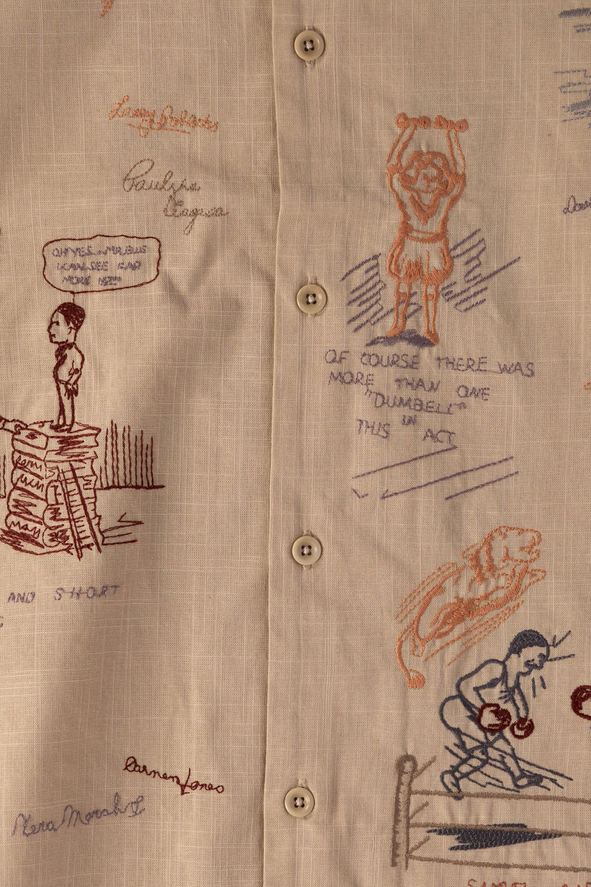 Samuel Zelig - Yearbook Camp Shirt - Khaki/Grey - Canoe Club