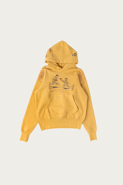 Logo Hoodie FUSION Yellow＆Denim XL samuel-zelig-yearbook-hoodie-