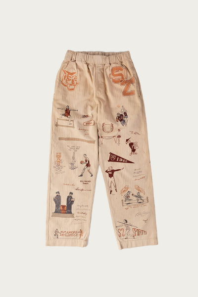 Samuel Zelig Yearbook Pant | Khaki/Grey | Canoe Club