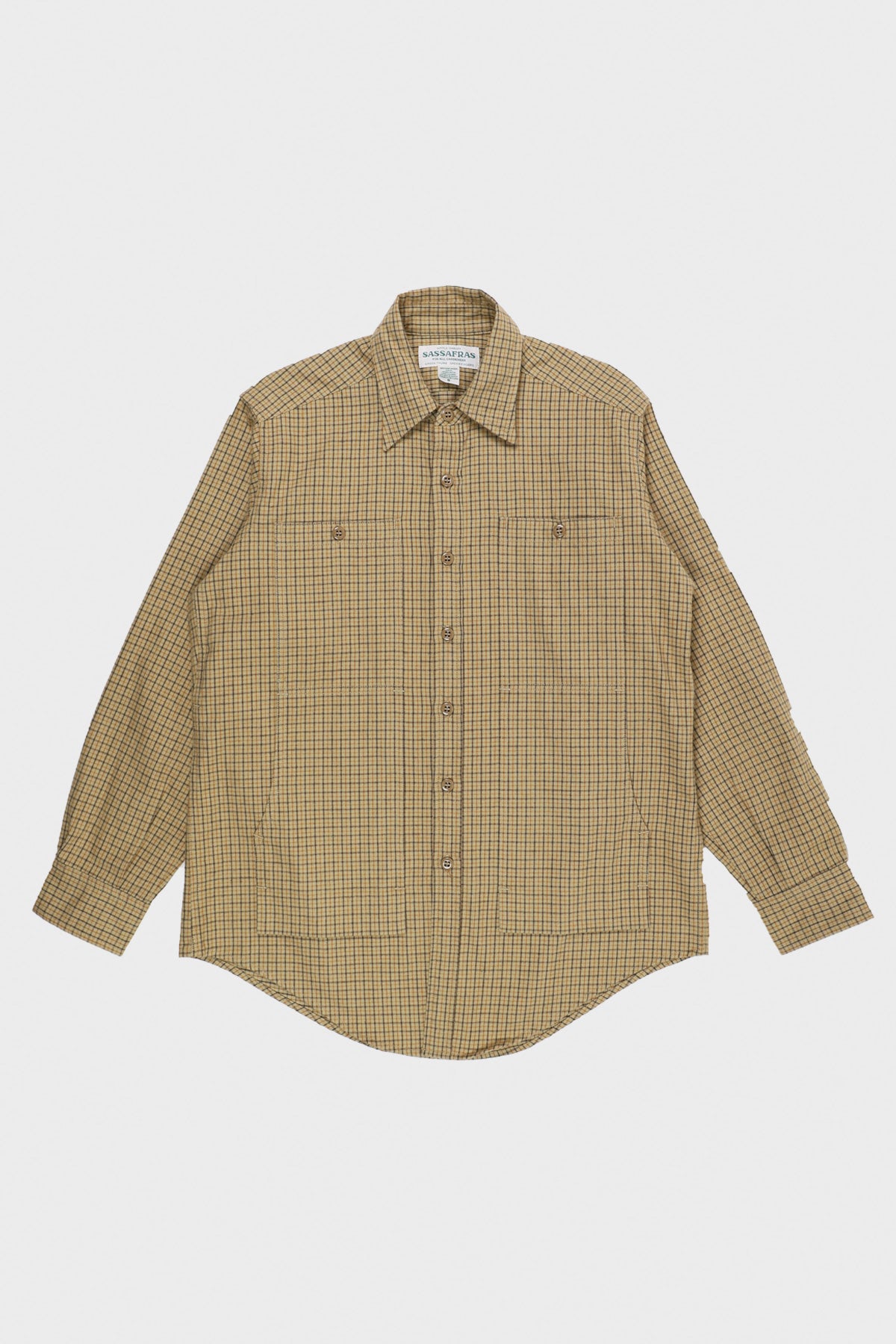 Check Flannel Feel Sun Half - Beige