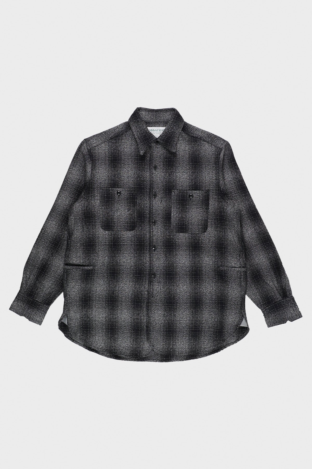 Heavy Flannel Gardening at Night Shirt - Black Check