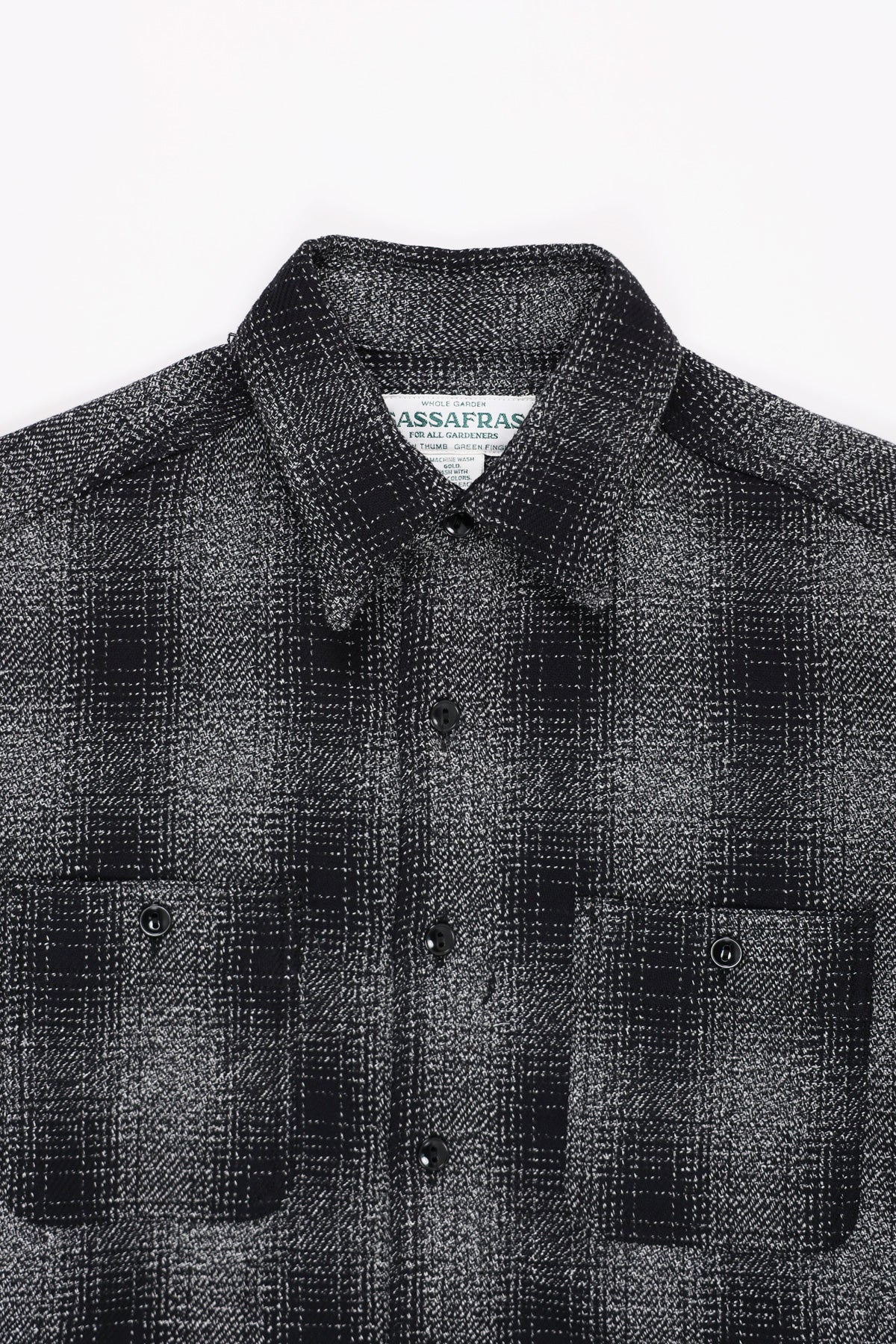 Sassafras Heavy Flannel Gardening at Night Shirt | Black Check | Canoe Club Sassafras Heavy Flannel Gardening at Night Shirt | Black Check | Canoe Club