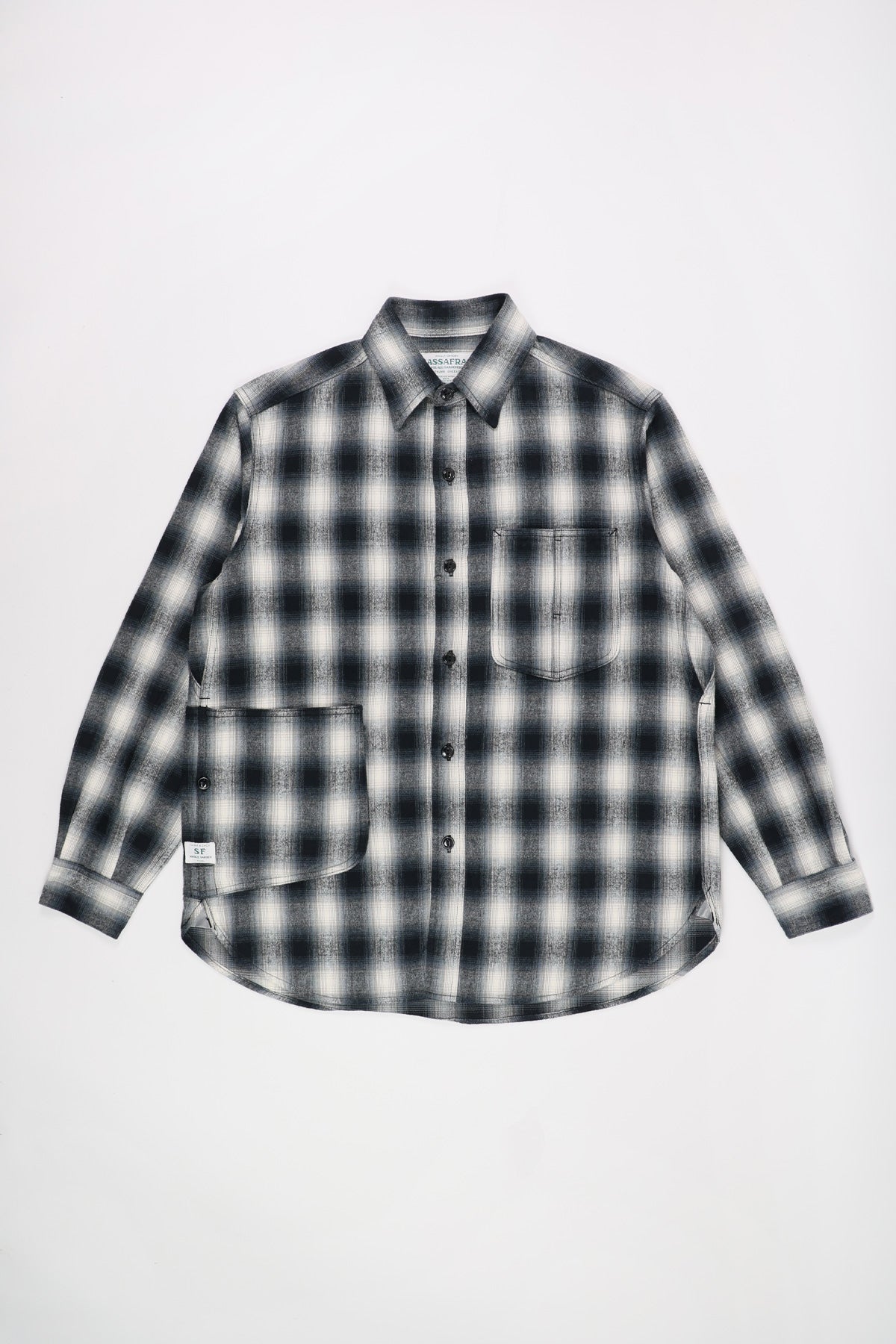 Sassafras - Hombre Check Diggin Shirt - White/Black - Canoe Club