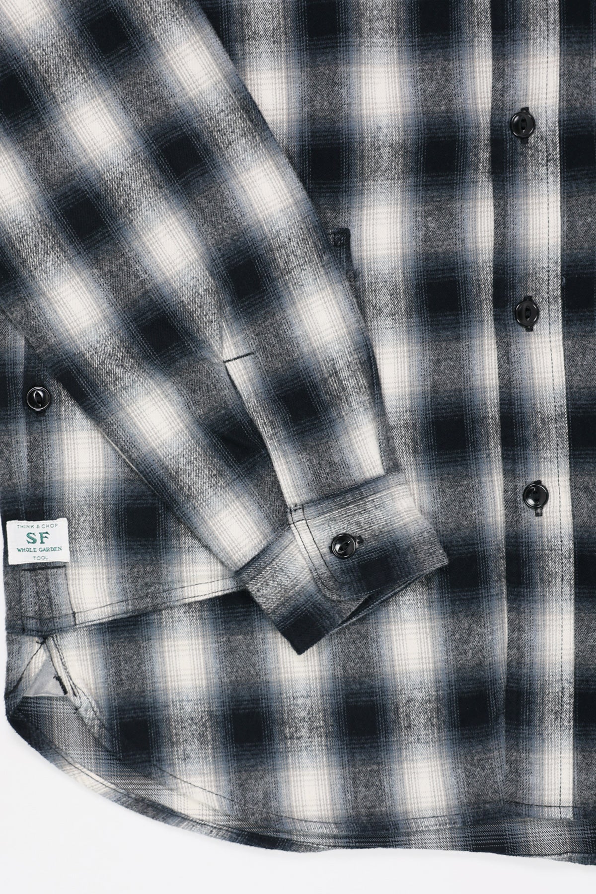 Sassafras - Hombre Check Diggin Shirt - White/Black - Canoe Club