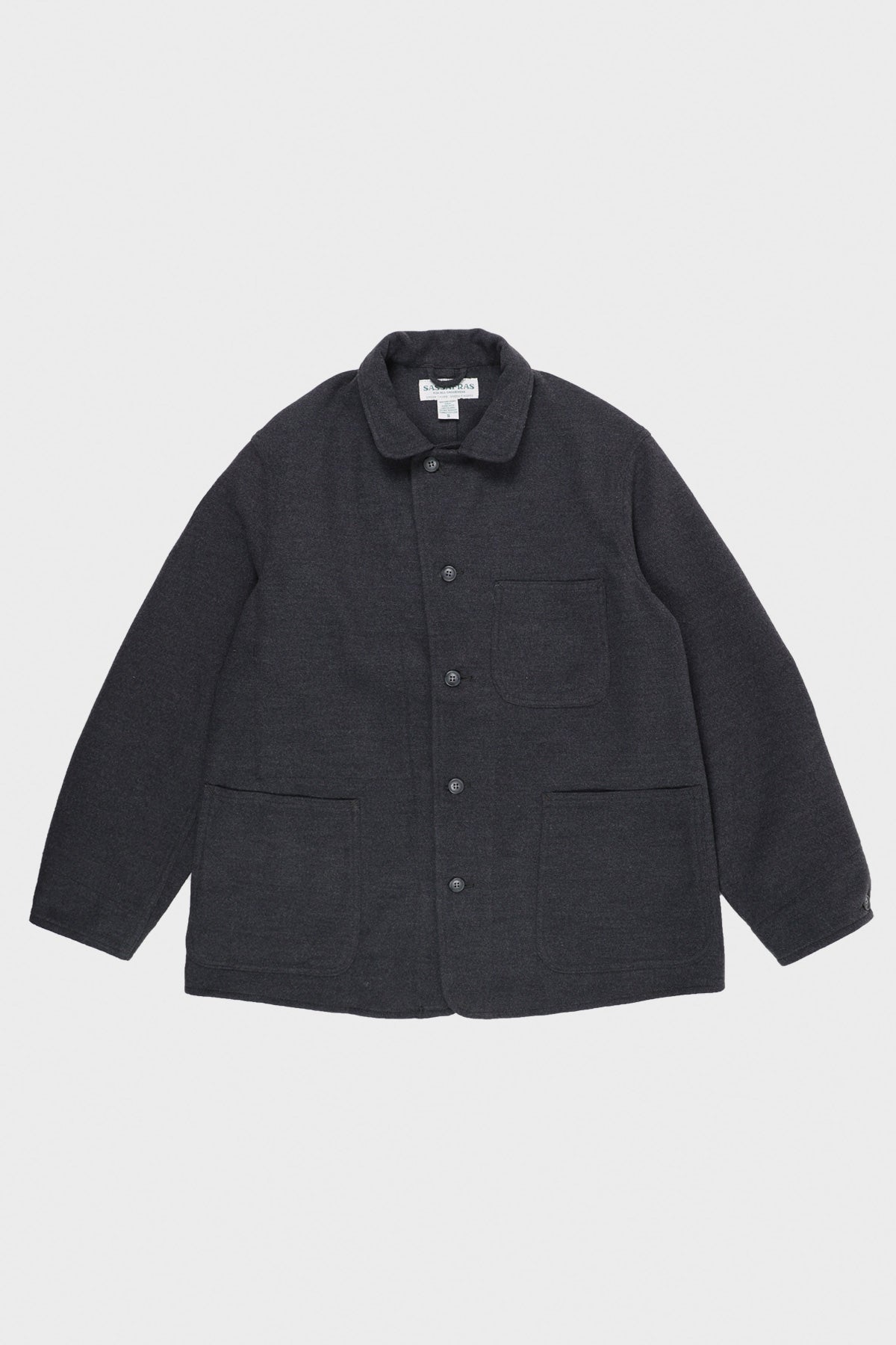 Sassafras - Melton Wool Sprayer Jacket - Charcoal - Canoe Club